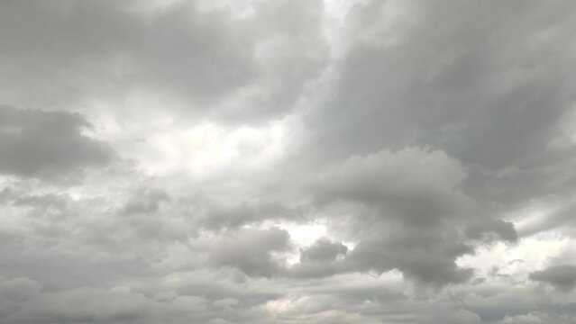 Cloudy sky turns into a thundercloud