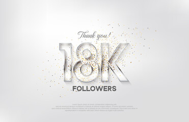 Followers design for the celebration of 18k followers. elegant silver design.
