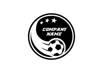 Soccer football logo, emblem designs templates on a light background, Sports logo.