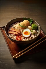 Premium Japanese ramen served in a bowl