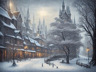 Snowy town