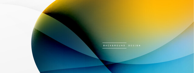 Abstract background. Fluid gradient color wave template for wallpaper, banner, background or landing