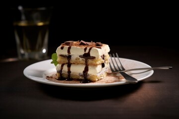 Premium tiramisu cake desert 
