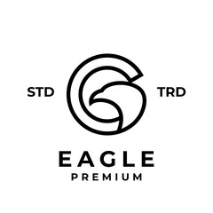 Obraz premium G eagle letter logo icon design illustration template