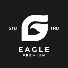 G eagle letter logo icon design illustration template