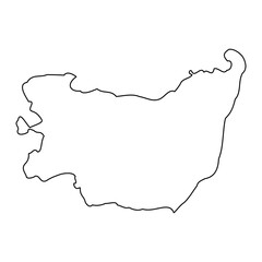 Suffolk map, ceremonial county of England. Vector illustration.