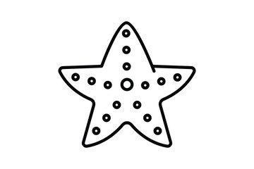 Starfish icon. Line icon style design. Simple vector design editable - obrazy, fototapety, plakaty