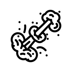 puff smell line icon vector. puff smell sign. isolated contour symbol black illustration