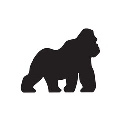 gorilla icon, logo, vector illustration.