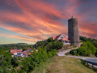 View of the castle in Camburg Thuringia