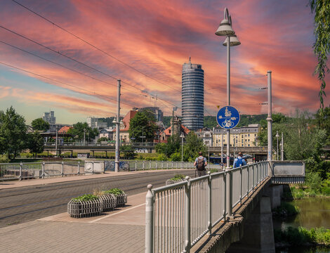 City panorama of Jena East Germany