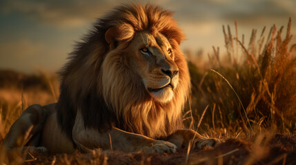 Obraz na płótnie Canvas The king of the Safari