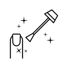 Nail Polish, Manicure Outline Icon Vector Illustration