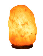spiritual himalayan salt lamp isolated over transparent background