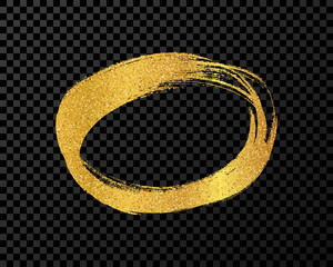 Circle drawn with a gold marker