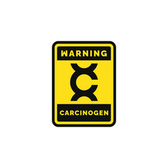 Carcinogen caution warning symbol design vector