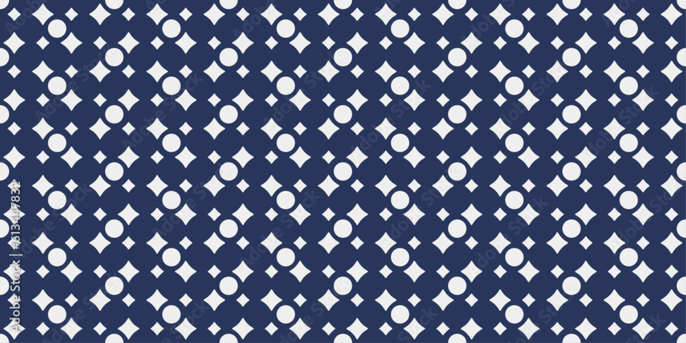 Poster A simple pattern with polka dots and shapes, a repeating pattern. Vector simple pattern, for print and interior.
