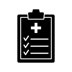 Medical Report line flat vector icon
