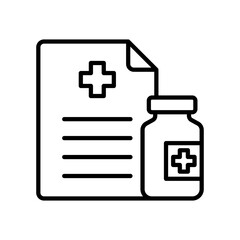 Medical recipe icon vector design template