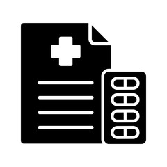 Medical recipe icon vector design template