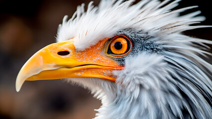 Obraz premium Close Up of Golden Eagle Head and Eye. Raptor Portrait, Intense Gaze. 