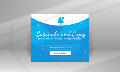 Modern Subscribe Pop-up, Mailing Letters Website Page Vector