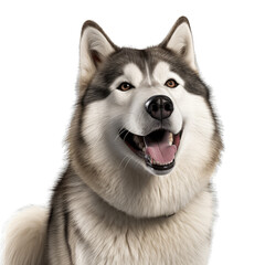 Fototapeta premium Siberian husky isolated on transparent background.