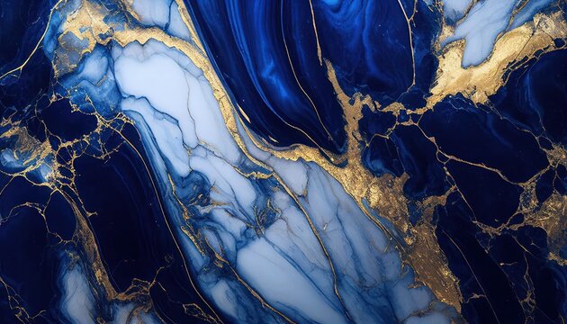 Abstract blue and white luxury marble texture, premium background	
