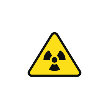 Radiation area caution warning symbol design vector
