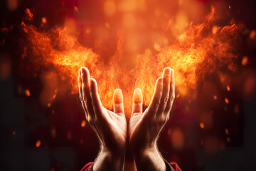 Human hands open palm up worship. Eucharist Therapy Bless God Helping Repent Catholic Easter Lent Mind Pray. Christian Religion concept background. fighting and victory for god