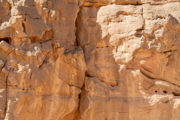 view in the Sahara desert of Tadrart rouge tassili najer in Djanet City  ,Algeria.colorful orange sand, rocky mountains