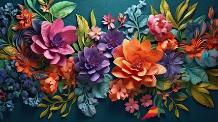 Gordijnen Snapdragon flowers abstract background. Generative AI © tanyastock