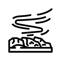 northern lights winter season line icon vector. northern lights winter season sign. isolated contour symbol black illustration