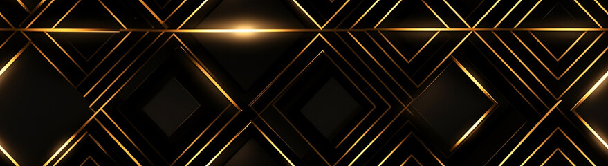 abstract black metal background with golden lines. 