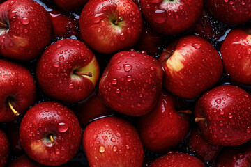 Fototapeta na wymiar Fresh red Apple close-up background
