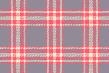 Vector background fabric of pattern check seamless with a tartan texture textile plaid.