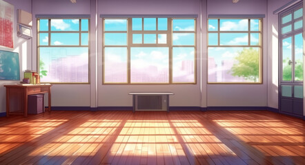 Fototapeta premium classroom interior with Generative AI
