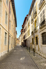 Fototapeta na wymiar Old buildings in Bayonne town, Aquitaine, France. High quality photography