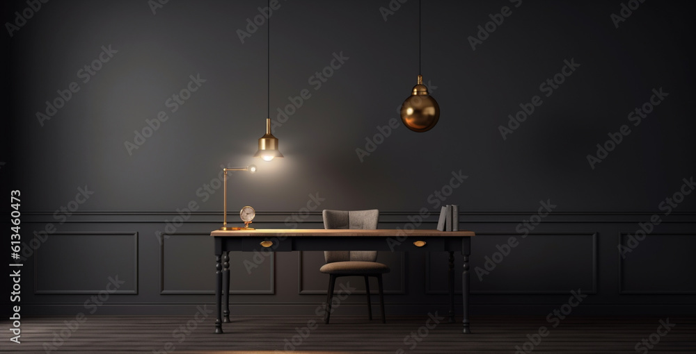 Poster office in luxury style with generative ai