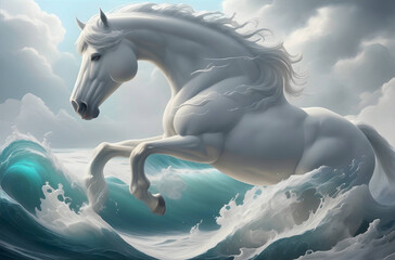 Obraz na płótnie Canvas horse of Poseidon 