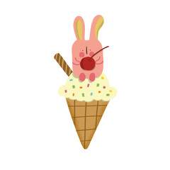 Bunny ice cream
