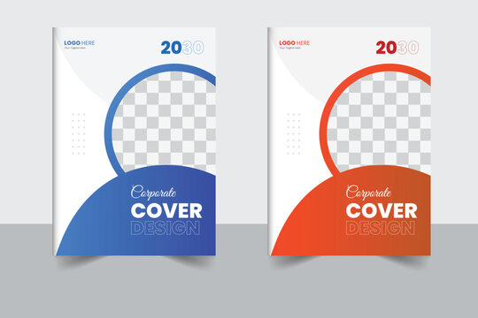 Blue corporate identity cover business vector design