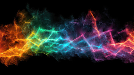 Neon lightning background wallpaper, generative AI