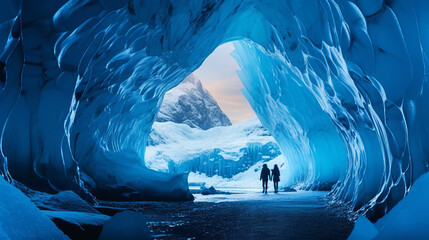 Skaftafell Ice Cave - obrazy, fototapety, plakaty