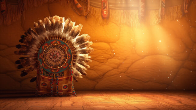 Indian tribe bohemian background free space