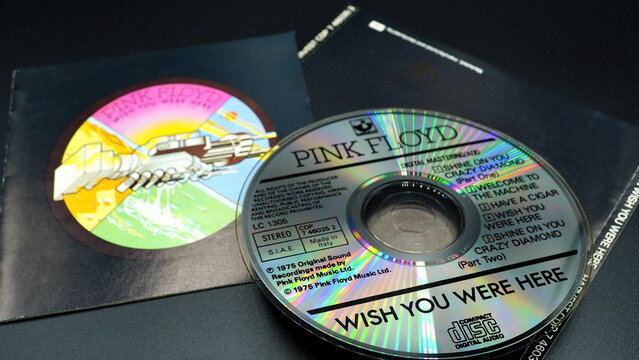 Cover and cd of the Wish You Were Here cd is by the British band Pink Floyd