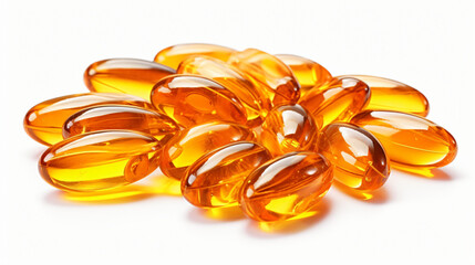 Fototapeta Fish oil gel capsules omega 3 obraz