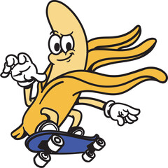 Hand drawn vector illustration of Fruits Retro Cartoon Art Style | Logo, Icon, Visual Identity, Asset