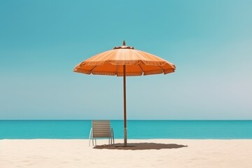 Beach umbrella background. Generate Ai