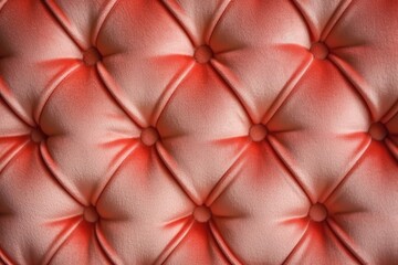 Textured background sofa in coral colours. Generative AI